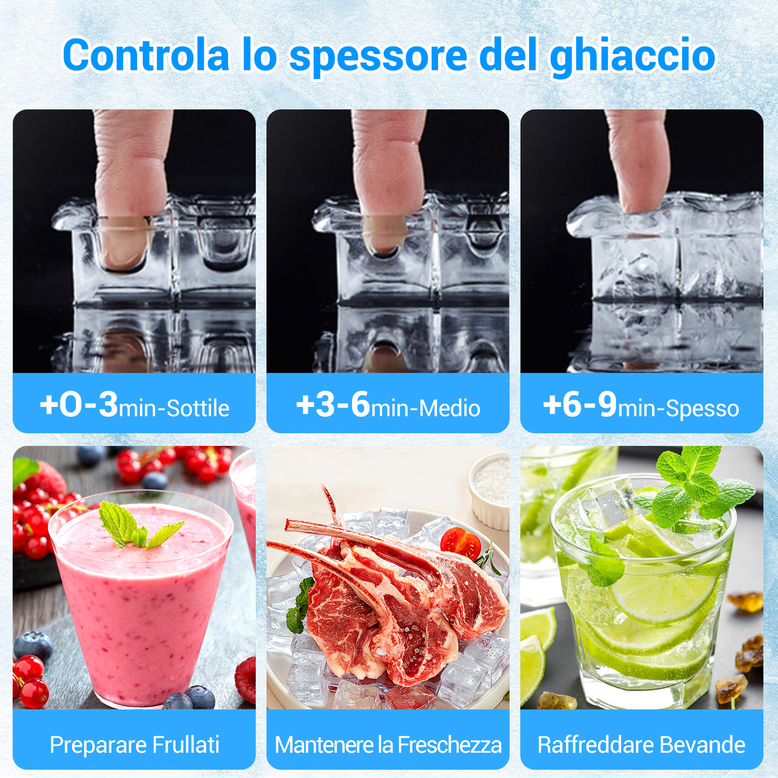 Leevot CIM-780F Fabbricatore di Ghiaccio da Sottobanco - Grado Commerciale, Raffreddato ad Aria, Perfetto per Bar, Uffici e Caffetterie