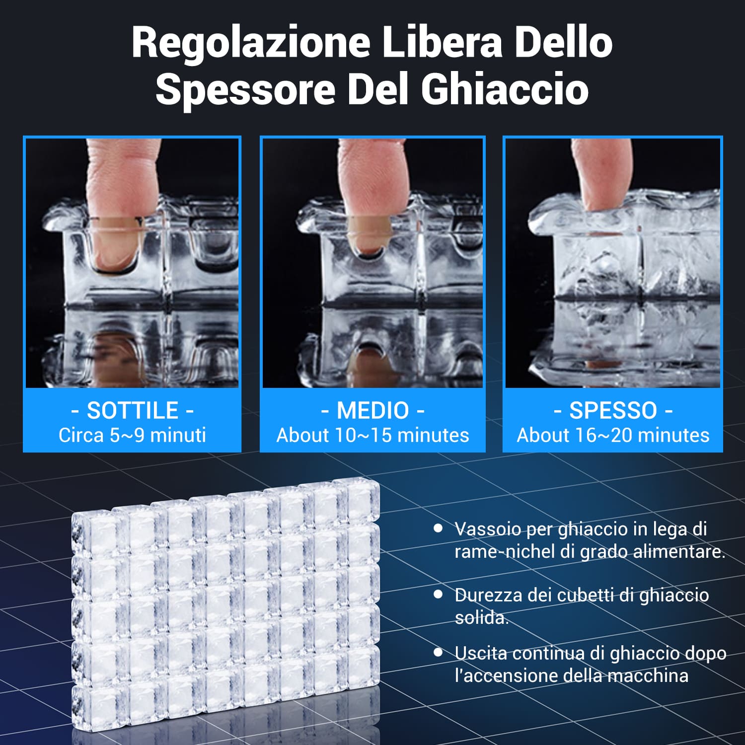 Leevot CIM-2100F Macchina per Ghiaccio Modulare - Grado Commerciale, Raffreddato ad Aria, Ideale per Bar, Uffici e Caffetterie