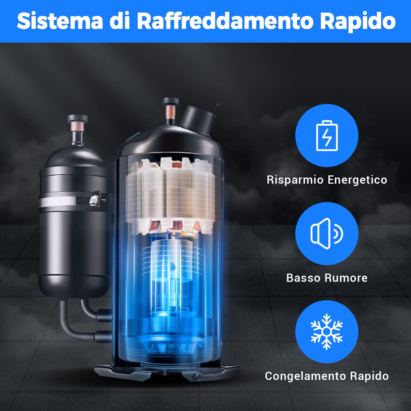 Macchina per Gelato Soft Serve Commerciale Leevot - Modello da Pavimento, 3 Gusti, 2 Tramogge, 3 Dispenser per Ristoranti e Snack Bar