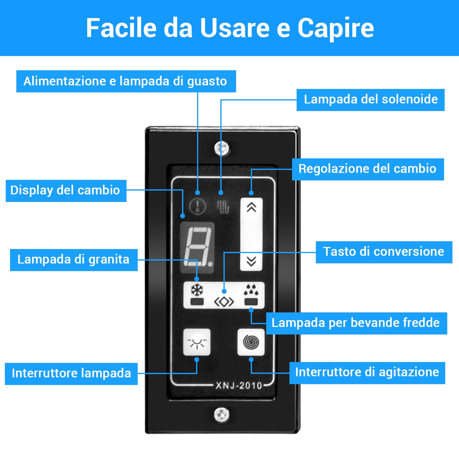 LEEVOT 12L Macchina per Granite Commerciale a Singola Vasca - Fabbricatore di Bevande Ghiacciate in Acciaio Inossidabile per Ristoranti e Bar