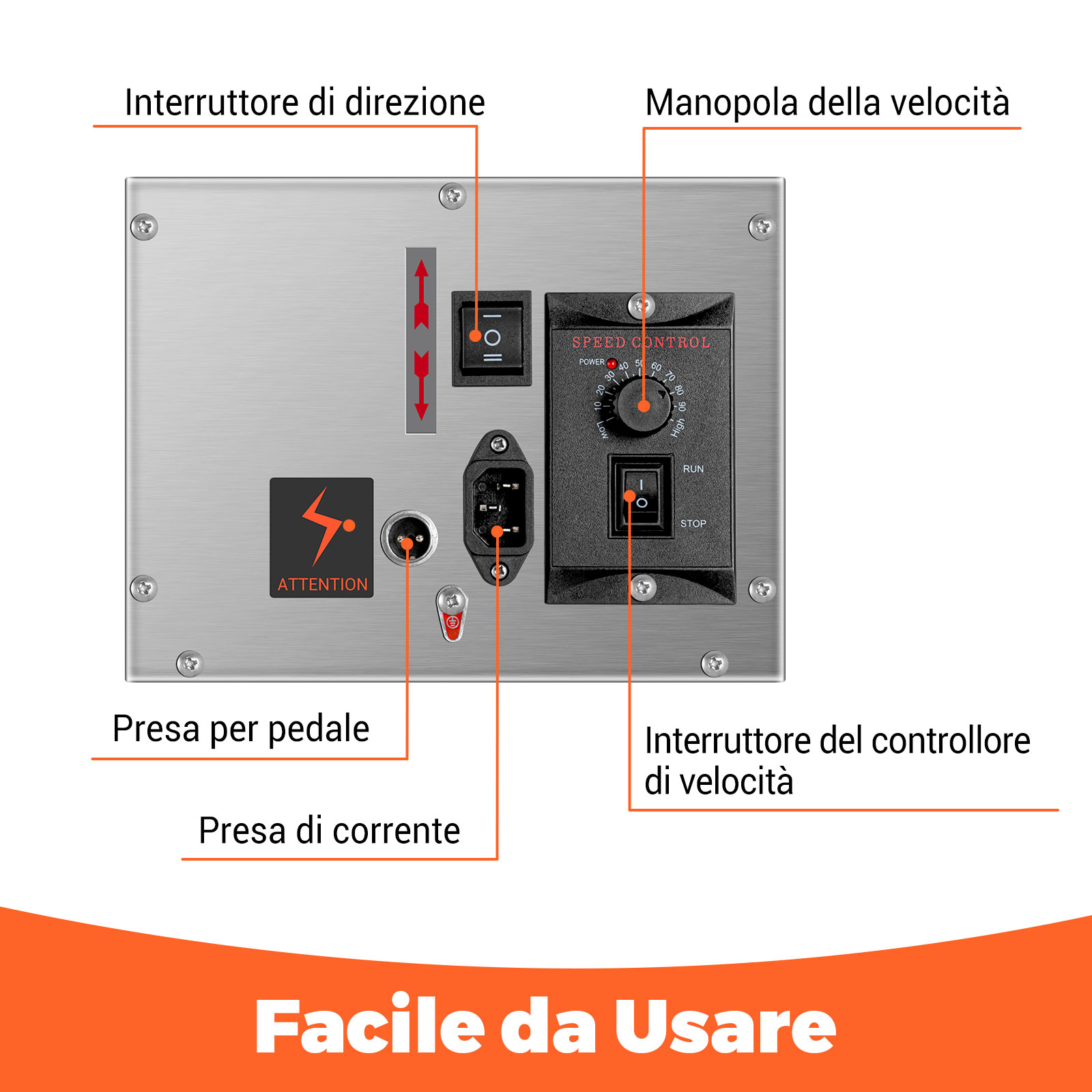Leevot Macchina Elettrica per Salsicce, 15L, 9 Velocità, Verticale, Acciaio Inossidabile, 4 Tubetti, Uso Domestico e Professionale