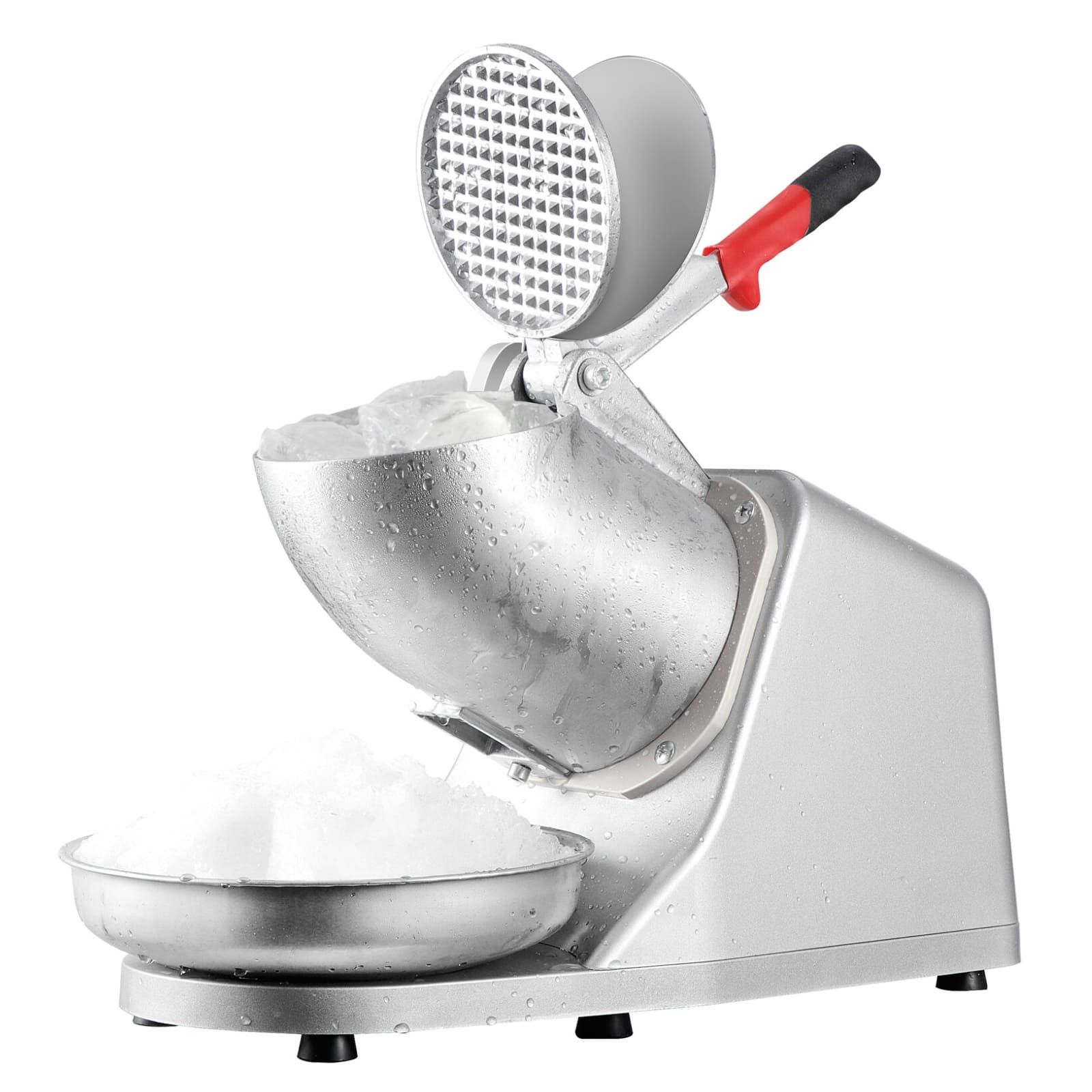 LEEVOT Macchina per Coni di Neve ad Alta Capacità - Tritaghiaccio 85 kg/h con Motore 2200 RPM, Sicurezza Avanzata e Design Robusto in Acciaio Inossidabile