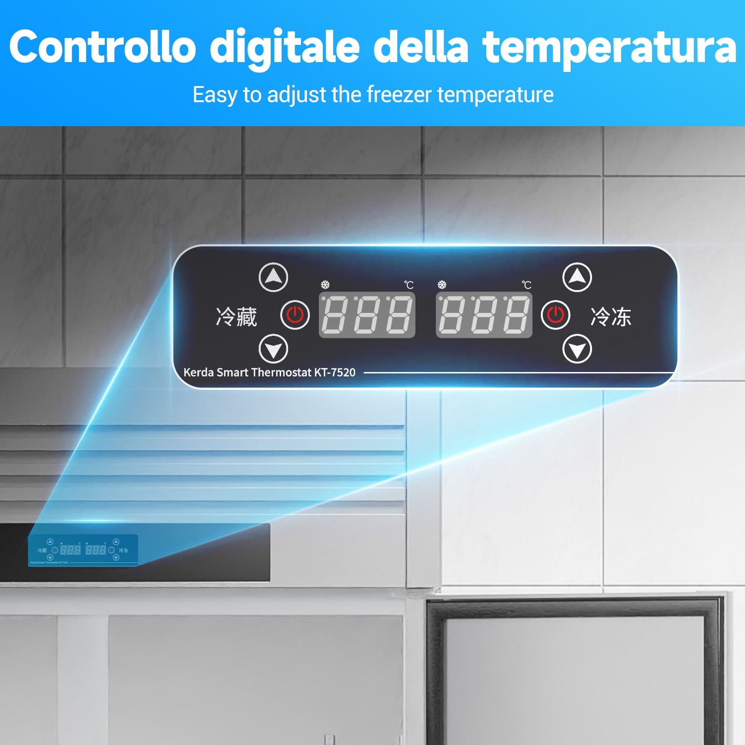Congelatore Commerciale in Acciaio Inossidabile da 900L, Refrigeratore Verticale da 300W, 220V per la Conservazione di Cibi Freschi e Surgelati.