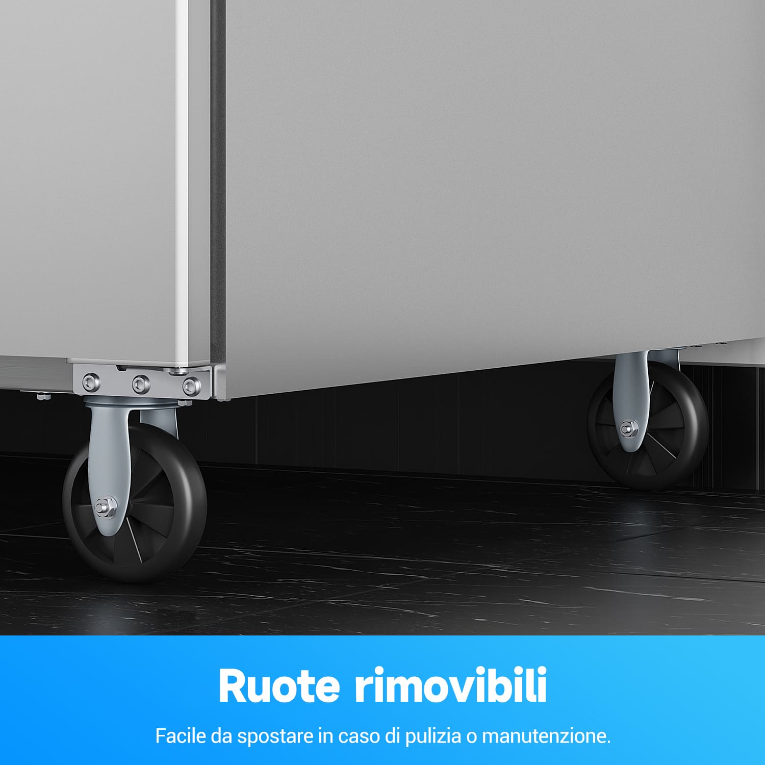 Congelatore Commerciale in Acciaio Inossidabile da 900L, Refrigeratore Verticale da 300W, 220V per la Conservazione di Cibi Freschi e Surgelati.