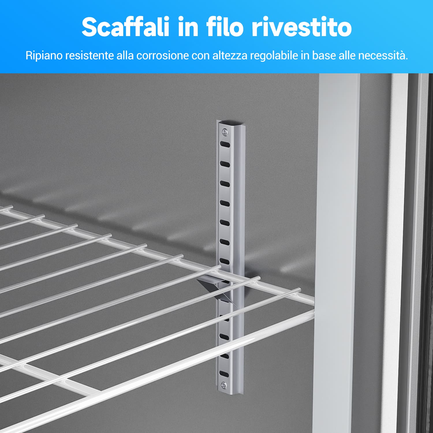 Congelatore Commerciale in Acciaio Inossidabile da 900L, Refrigeratore Verticale da 300W, 220V per la Conservazione di Cibi Freschi e Surgelati.